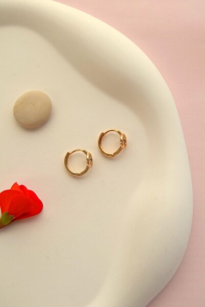 Sacce Scarves&Accessories Zirkon Taşlı Mini Nazar Halka Küpe Helix Kıkırdak