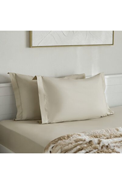 Home Box Purely-Percale 2-Piece 300TC Percale Pillowcase Set with Flange 50x7...