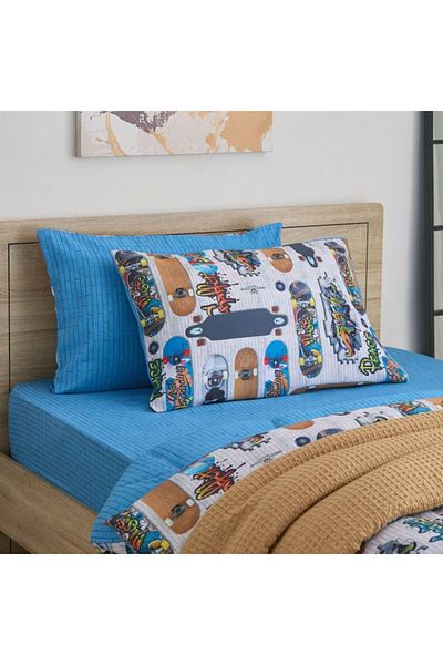 Home Box Tom Gearhead Skate 2-Piece Microfibre Pillow Cover Set 50x75 cm