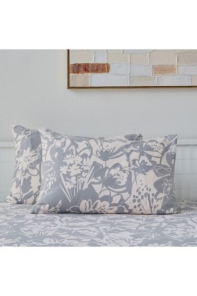 Home Box Aurora Heya 2-Piece Printed Cotton Pillow Cover Set 50x75 cm