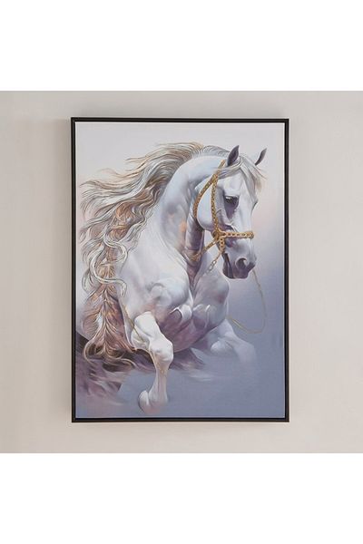 Home Box Iqra Samra Running Horse Framed Canvas with Foil 50x70x2.8 cm