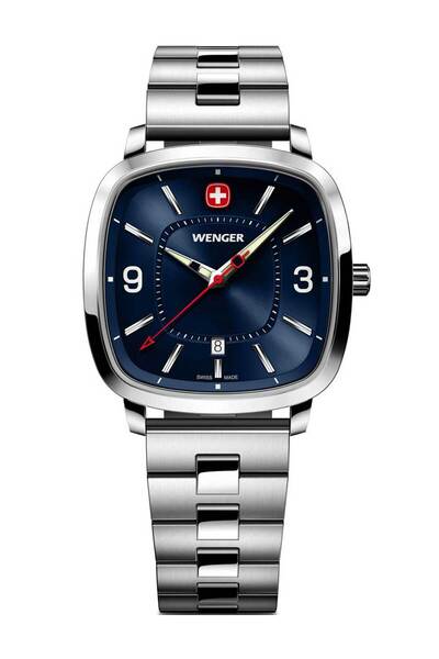 Wenger Mens Watch 01.1921.110, Quartz, 37mm, 5ATM