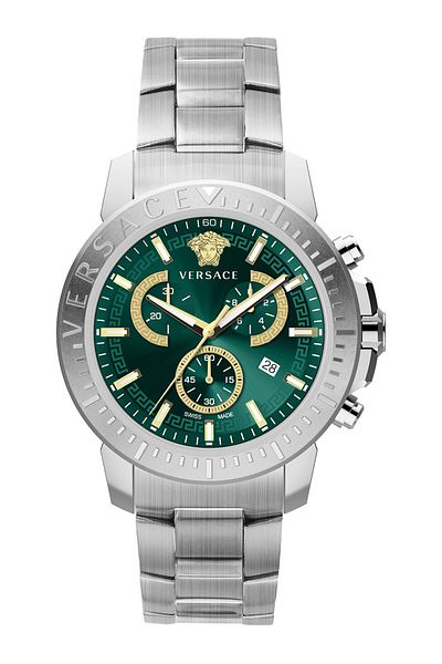 Versace VE2E00821 New Chronograph Mens Watch 45mm 5ATM