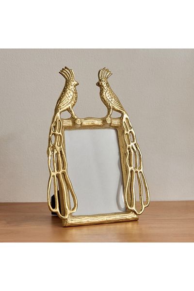 Home Box Popin Aluminium Decorative Peacock Photo Frame 29x22x2 cm