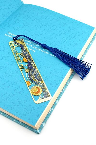 Solfera Βινσέντ Βαν Γκογκ Starry Night Starry Night Metal Σελιδοδείκτης με Φούντες Ay013