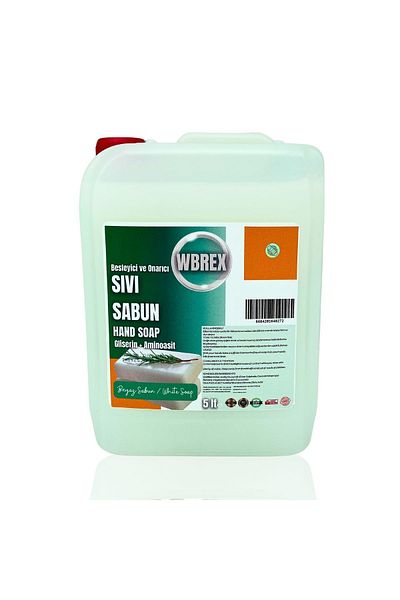 WBREX 5Lt White Soap Scented - Economical Size Nourishing and Repairing Liquid Hand Soap