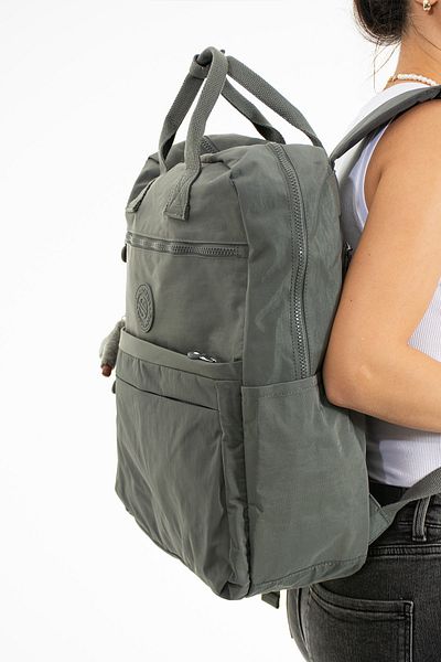 Çanta Trend Unisex Αδιάβροχο τσαλακωμένο ύφασμα πολλαπλών διαμερισμάτων Σχολείο και σακίδιο πλάτης για φορητό υπολογιστή μεγάλου μεγέθους