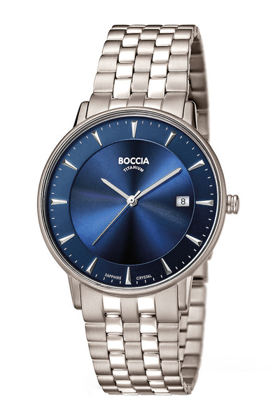 Boccia Mens Watch 3607-03, Quartz, 39mm, 5ATM