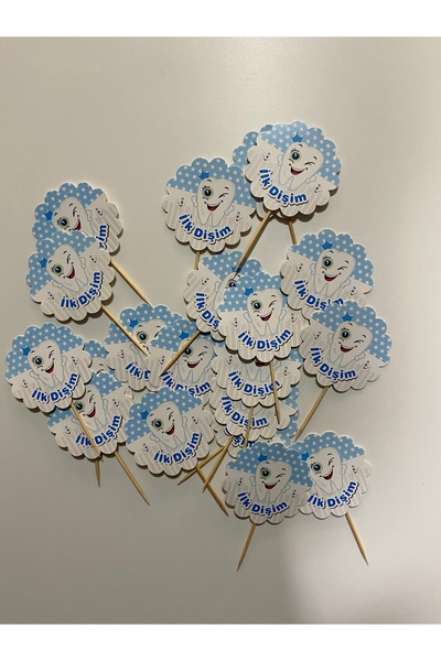 cicigünler Dişim Çıktı Erkek Bebek Diş Buğdayı Partisi İkram Kürdanı