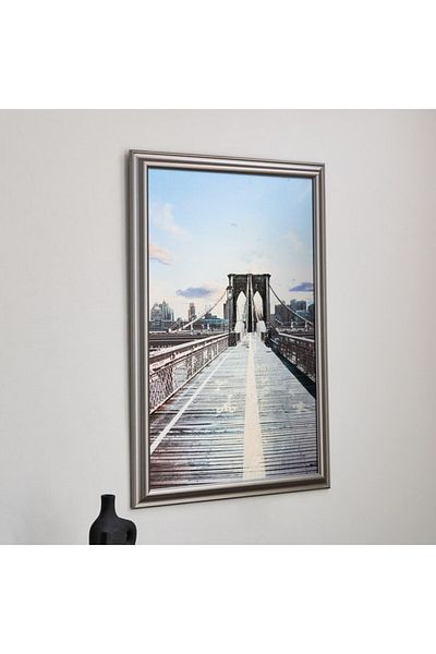 Home Box Vivid Bridge Aluminium Print Framed Picture 80x120 cm