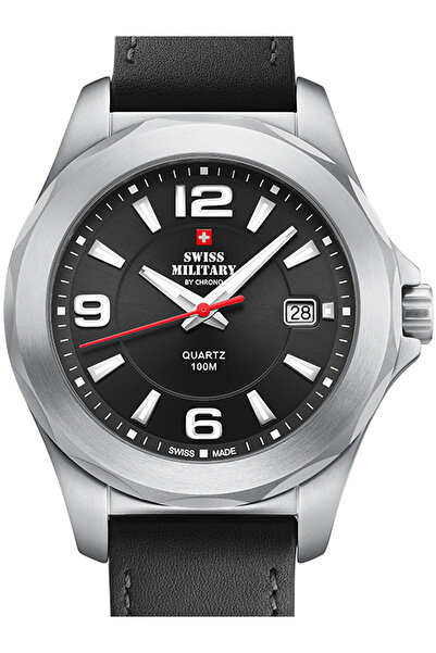 Swiss Military Ceas de bărbați Swiss Military SM34099.01, cuarț, 42 mm, 10ATM