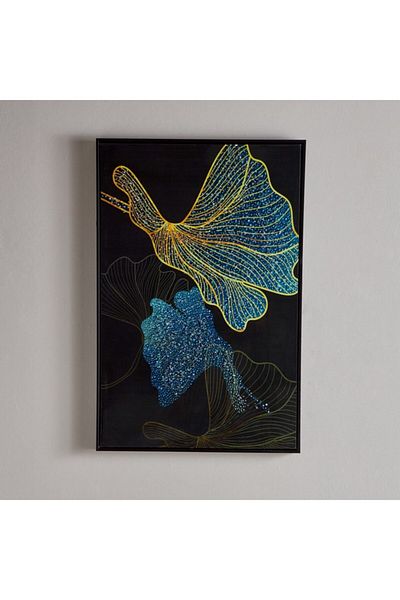 Home Box Fista Framed Lacquer Canvas with Beads 60x90x38 cm