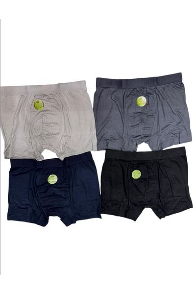 XORVİO Ανδρικό μπαμπού Lycra 1ης ποιότητας αναπνεύσιμο ύφασμα ειδικής υφής ελαστική μέση Boxer οικονομικό πακέτο 4 τεμαχίων