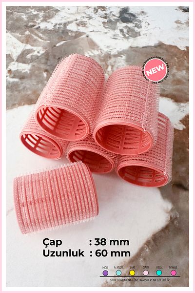 GXMPRO Professional 6 pcs Hair Curler with Velcro, Adhesive Hair Curler Diameter: 38 mm