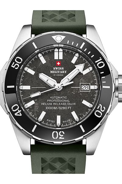 Swiss Military SMA34092.09 Automatic Diver Mens Watch 45mm 100ATM