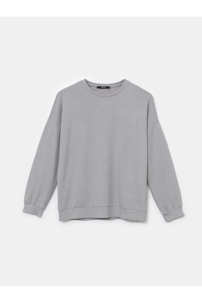 LC Waikiki Γυναικείο φούτερ XSIDE Γκρι Crew Neck