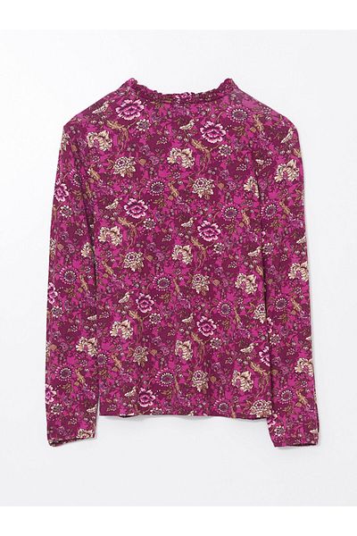 LC Waikiki Γυναικεία μπλούζα New Season Baglama Collared Floral - S5GL08Z8