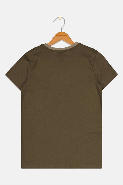 Ellesse Kids Boy Short Sleeve Graphic Printed T-shirt, Khaki