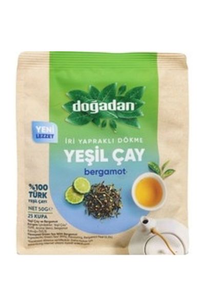 Doğadan Green Tea Curly Bulk with Bergamot 50 Gr *12