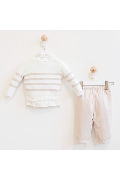 ministok Michelangelo 3-Piece Baby Boy Set with Pants, Cardigan and Shirt