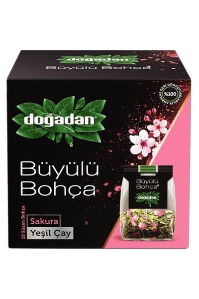 Doğadan Büyülü Bohça Yeşil Çay Sakura