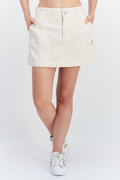 Roxy Women Plain Mini Skirts, Beige