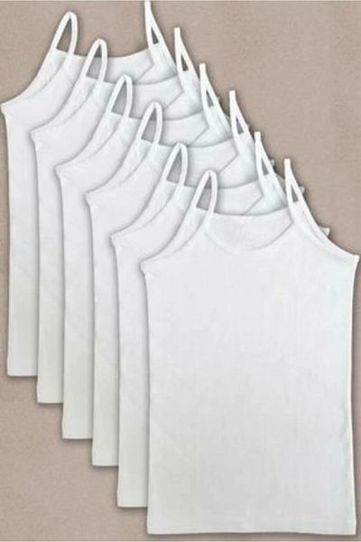 CUBBUX Girl's Cotton Tank Top Stylish and Comfortable 6 Pieces