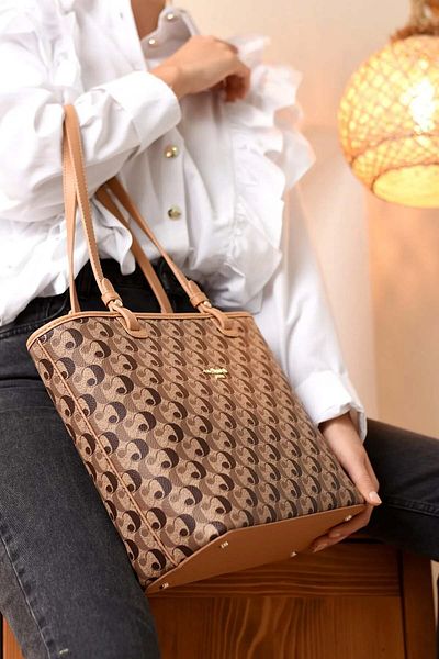 Cacharel Paris Women's 3-Compartment Monogram Shoulder Bag
