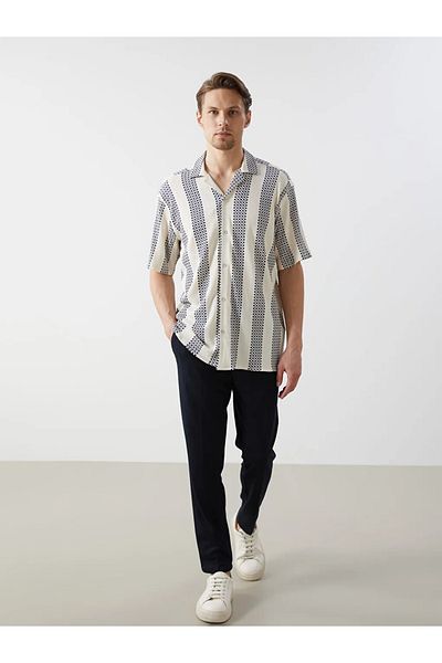 LC Waikiki Ανδρικό παντελόνι LCW Vision Navy Blue Slim Fit