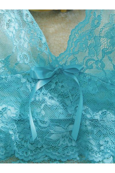 Tayse lingerie Σετ με δαντέλα Bralette σατέν σορτς L/XL