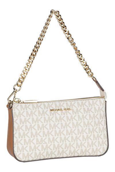 Michael Kors Handtasche Jet Set Medium Chain Pouchette Lux MK Signature