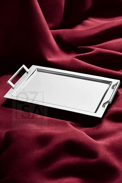 ÖzSa Home Stainless Steel Serving Set - 2 Rectangular 18/10 Lux Cold Drinks with Tray