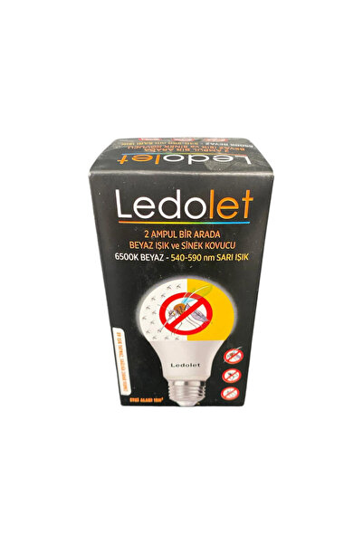 Store Ledolet Sinek Kovucu Ampul Beyaz-Sarı Işık