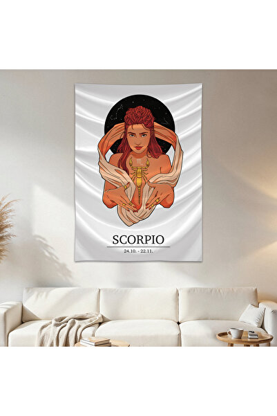 Geek Cultcha Scorpio Zodiac Wall Cloth Wall Tapestry First Quality Satin Fabr...