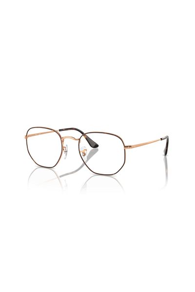 Ray-Ban Ray Ban Optical Unisex Irregular Eye Glasses- Rb 6448 - Lense Size:48mm - Havana On Rosegold