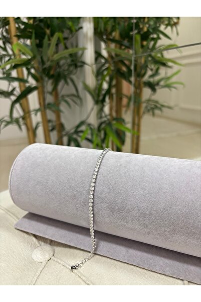 Silver 3mm 925 Ayar Gümüş Özel Gün Hediyelik SuYolu İthal Bileklik / Kutulu Gönderim