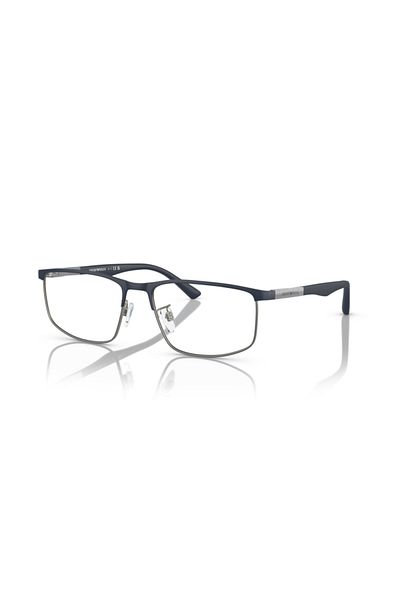 Emporio Armani Man Pillow Eyeglasses- Ea 1131 - Lense Size:54mm - Matte Blue/gunmetal