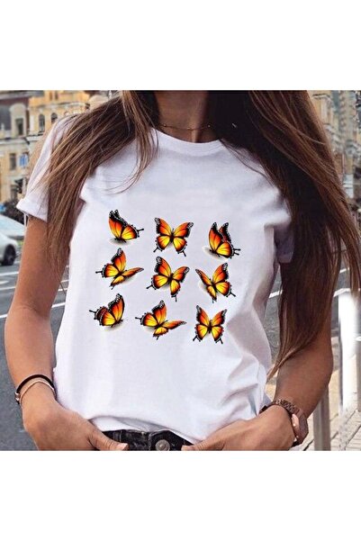 Frisson Tricou drăguț cu flori de plante grafice