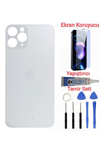 indirimplus iPhone 12 Pro Max Arka Kapak Pil Kapağı + Yapıştırıcı+Kırılmaz+Ta...