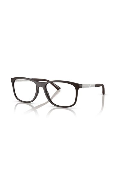 Emporio Armani Man Pillow Eyeglasses- Ea 3247 - Lense Size:53mm - Matte Dark Brown