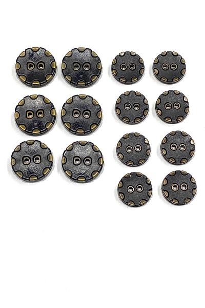 karantuhafiye Sports Jacket Button Set / Black Oxide Detailed / M1502