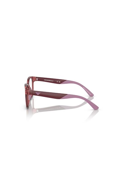 Emporio Armani Kids Woman Pillow Eyeglasses- Ea 3003 - Lense Size:49mm - Shiny Transparent Red