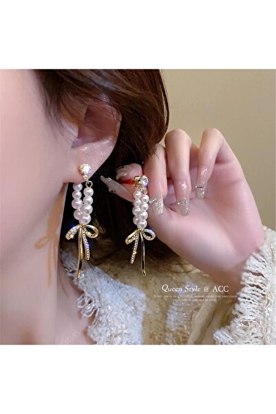 Pelin Aksesuar İncili Fiyonk Küpe