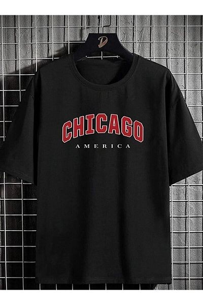 Frisson Black Oversize Chicago Printed Shoes