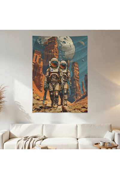 Geek Cultcha Astronaut Wall Cloth Wall Tapestry First Quality Satin Fabric Po...