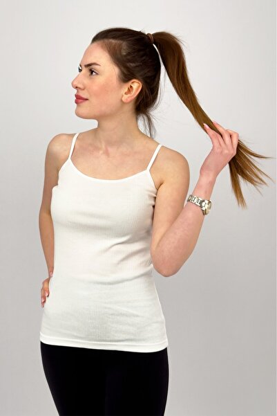 Betimoda Λευκό ελαστικό και απαλό βαμβακερό γυναικείο κορμάκι - Κορδόνια