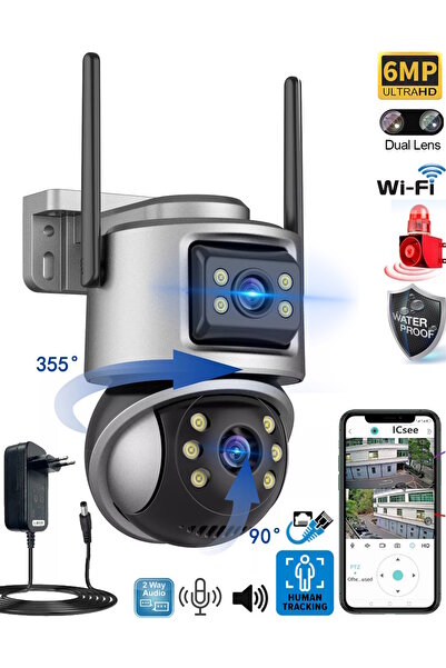 Ventus ICSee ViVa232 6MP Dual Lens 360° Görüş Hareketli Waterproof Gece Görüş...