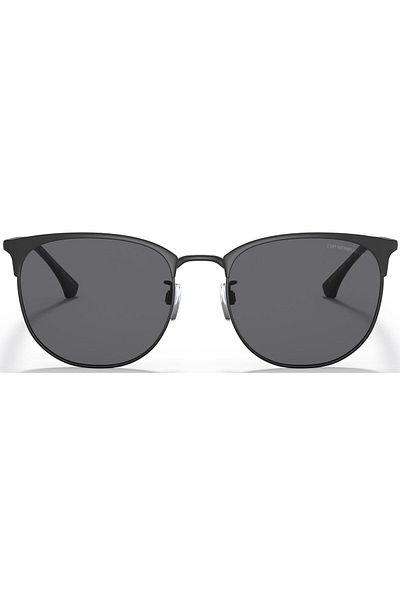 Emporio Armani نظارة شمسية للرجال بتصميم وسادة - Ea 2122d - مقاس العدسة: 56 مم - أسود غير لامع
