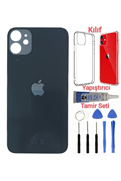 indirimplus iPhone 11 Arka Kapak Pil Kapağı + Yapıştırıcı+Kılıf+Tamir seti Sİ...
