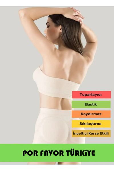 Por Favor 1 Size Slimming Seamless High Waist Butt Shaper Women's Skin Boxer Corset